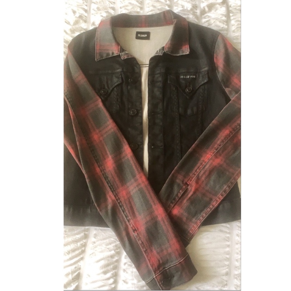 HUDSON denim plaid jacket